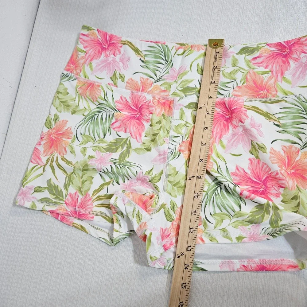 Hurley Womens Rash Guard and Swim Shorts Set Floral UPF 50 sz XL beach vacation - Picture 10 of 15